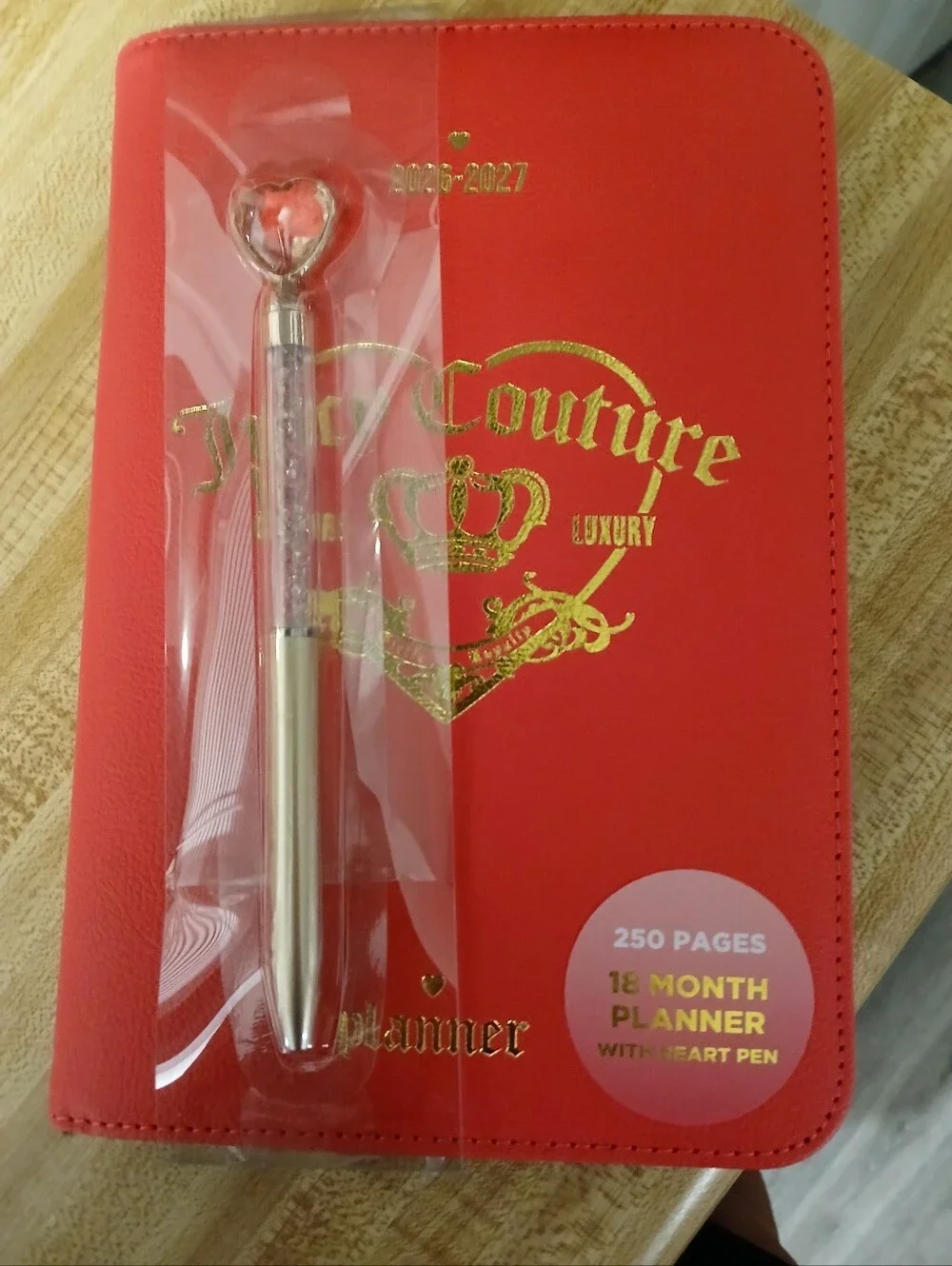 Juicy Couture NWT 2026-2027 Zippered Planner (3 Designs)